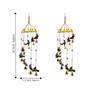 Colored Bell Wind Chime  Door Wall Hanging Showpiece Wall Hanging Home Décor Home Furnishing Diwali Gift Corporate Gift (Pack of 2, Peacock)