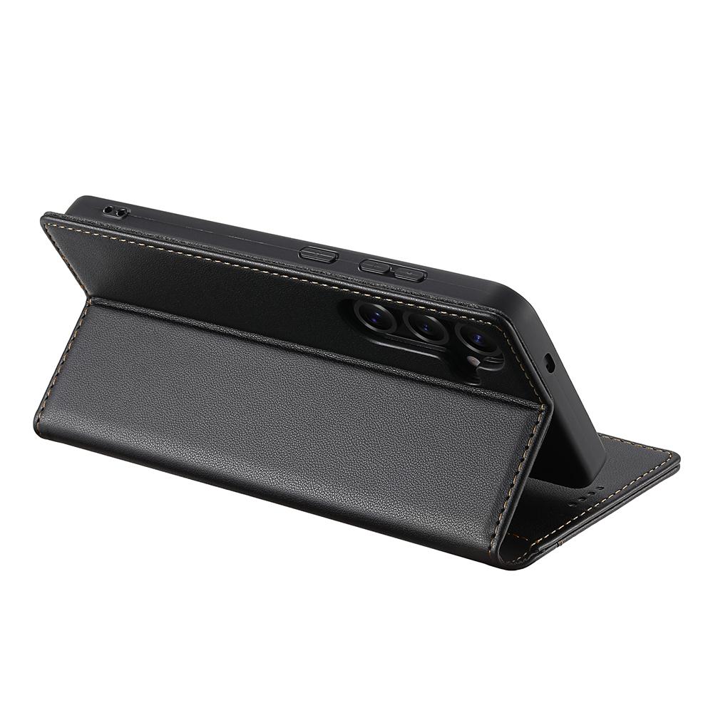 N.BEKUS P3 For Samsung Galaxy S25 Case RFID Blocking Wallet Stand PU Leather Flip Phone Cover