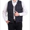 Men's Thickened Warm Vest for Fall/Winter Middle-Aged Dad's Solid-Color Button-Up Loose-Fit Jacket