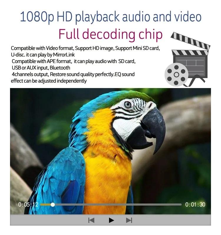 TOYOUSONIC 7inch Touch Screen Car Radio Carplay Android Auto Universal Multimedia Player Mirror Link BT USB 1 Din Car MP5 Player