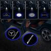 2pcs/Set HD Led Welcome Light Car Door Projector Lamps Car Accessories For Mercedes Benz C63 W117 Cla45 W205 W212 E63 W207 W176 A45 X156 Gla45 AMG