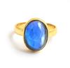 Labradorite Ring, Gold Plated Jewelry, Handmade Ring, 925 Sterling Silver, Statement Ring, Women Ring