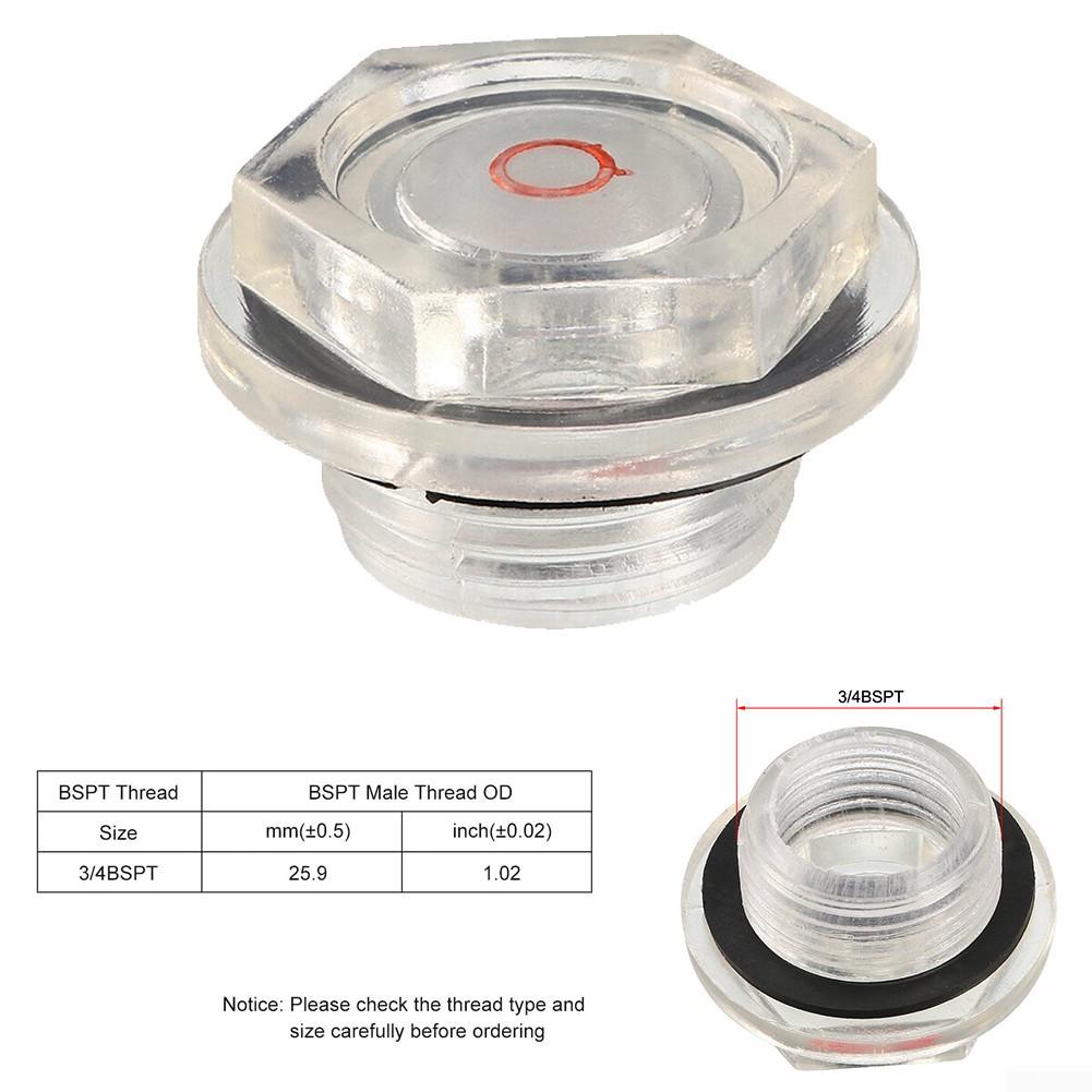 Plastic Oil Face Mirror Replacement 3/4\" BSPT Air Compressor