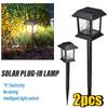 Led Solar Lawn Lights Outdoor Waterproof Warm Light Garden Decoration Lamp For Walkway Path Villa Yard Driveway