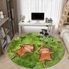 1PC Monkey Grass Office Round Area Rug,  Mat Suitable ForOffice, Under Office Chairs Bedroom Living Room Home Decor, Room Deco