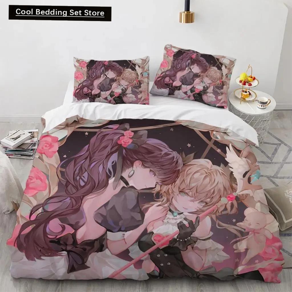 Комплект постельного белья «Аниме Cardcaptor Sakura», пододеяльник, одеяло, комплект постельного белья, наволочка, размер King Queen Twin для мальчиков и девочек для взрослых