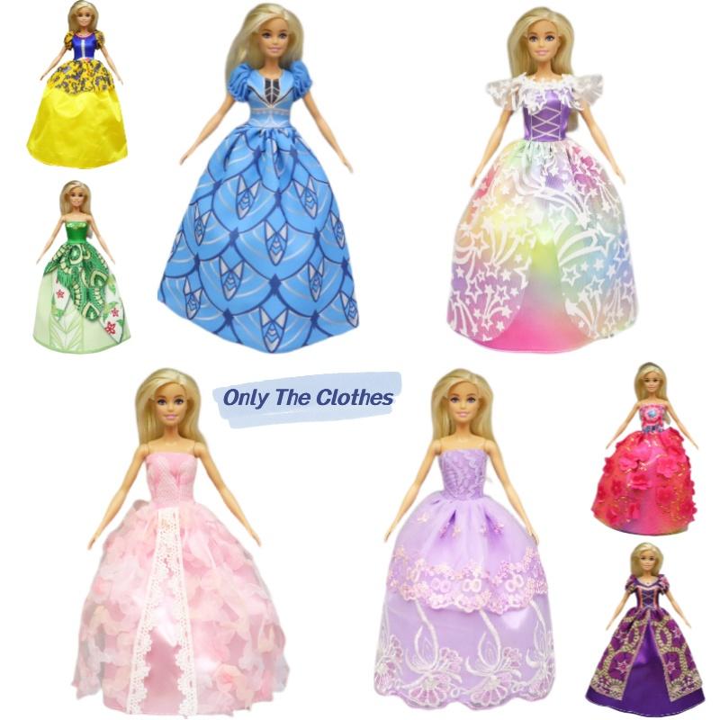 Fashionable Barbie Doll Costume Children's Pretend Play Clothing With Elegant Wedding Dress Available In Multiple Colors