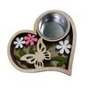 Candle Holder Handmade Wooden Tealight Holder With Flower And Butterfly Heart Designing For Festive Decorations