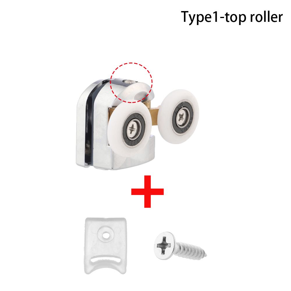 Hardware Sliding Bathroom Wheel Runners Shower Door Rollers Replacement Double-Wheel