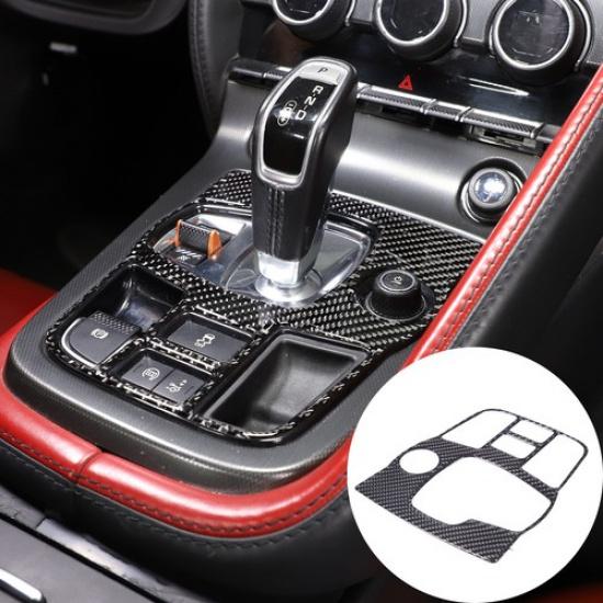 Наклейка-крышка отделки центральной консоли из углеродного волокна Подходит для Jaguar F-TYPE 2013-