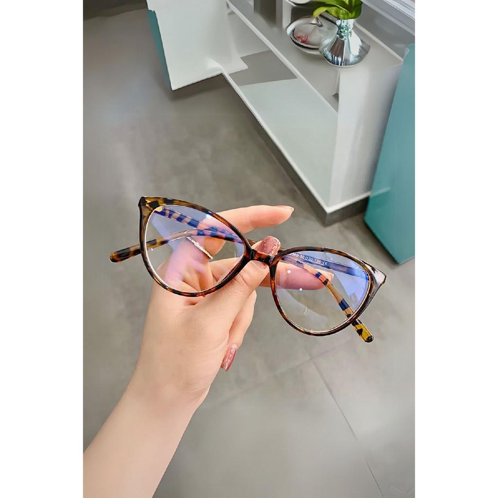 Nora Cat Leopard Frame Популярные очки с защитой от синего света Blue Block с прозрачным экраном