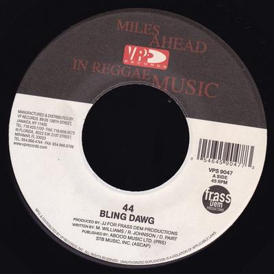 7-дюймовая пластинка BLING DAWG - 44 VPS9047 VP Records 2006 Ямайка Регги, Ска и Даб Б/у
