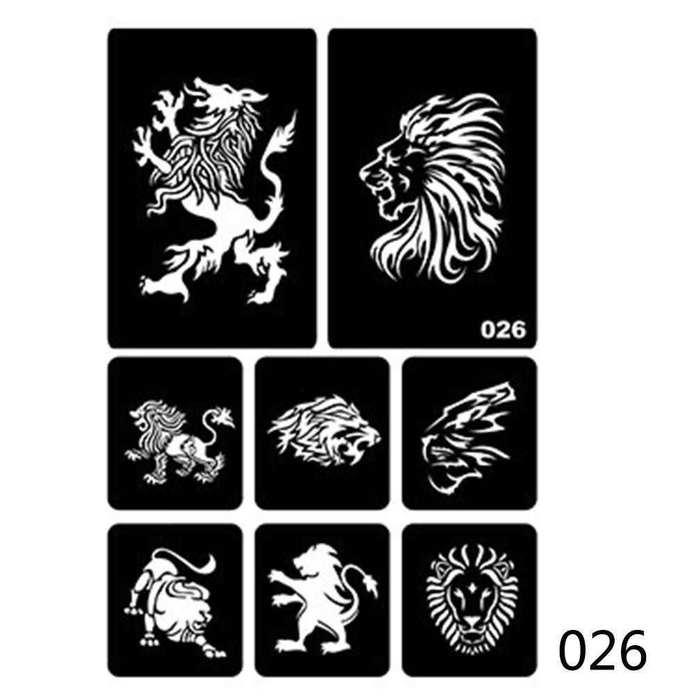 40 стилей, маленькие трафареты для татуировок с аэрографом для женщин и детей, шаблон для рисования, трафарет для татуировки хной для рисования, блестящие татуировки