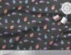 Soimoi Black Japan Crepe Satin Fabric Ladybug Insect Print Fabric by the Metre 42 Inch