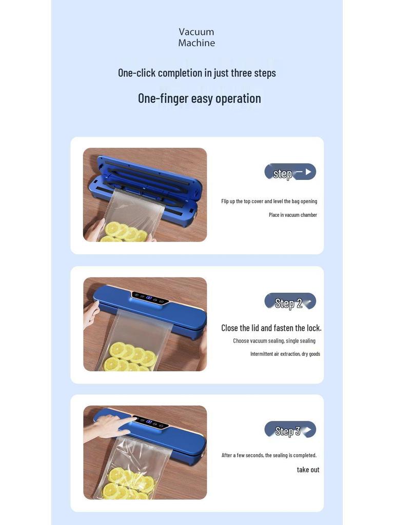 Портативный мини вакуумный упаковщик для сохранения продуктов