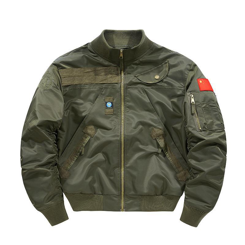 Осенне-зимняя куртка пилота ВВС США, мужская бейсбольная форма, короткая куртка с воротником-стойкой
