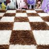 16Pcs/Set Puzzle Carpet Patchwork Freely Matching Jigsaw Splice Furry Puzzle Type Plush Floor
