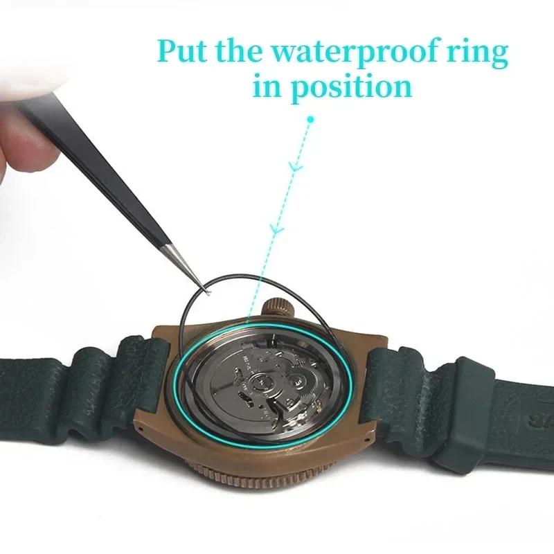 Watch Gasket Kit,28pcs 0.6mm O-Ring Set Sealing Rings Watch Rubber Seals Size 13-40mm for Watch Back