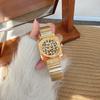 new watch leopard print women's fashion exquisite steel band large plate women's luxury quartz watch accessories gift