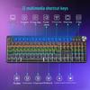 Механическая клавиатура с RGB-подсветкой и игровой набор мыши для офиса и игр