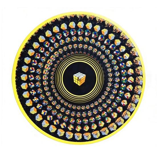 1/2 шт. Анимированный зоотропный слипмат 12 дюймов Матовый диск для проигрывателя с оптической иллюзией Анимированный виниловый слипмат с эффектом движения зоотропа Кинетический визуальный проигрыватель