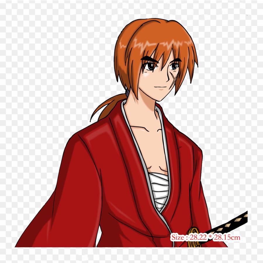 Anime Kenshin Himura Iron On Patches For Clothing Applique Stickers On Clothes Heat-Sensitive Custom Patch