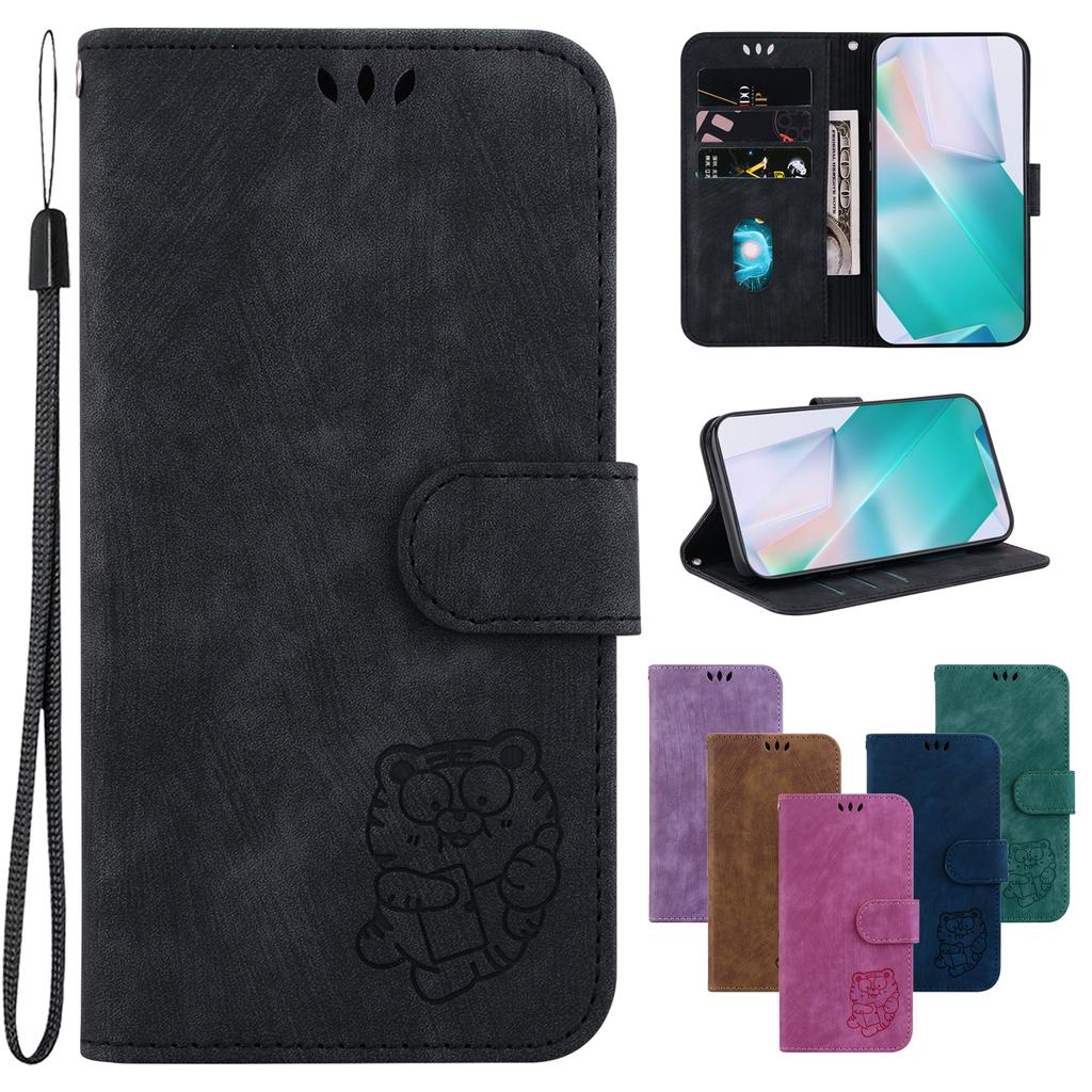 Retro Lovely Tiger Leather Case For Tecno Spark 30C Spark20 Camon30 Spark Go Pova5 Kickstand Wallet Card Slots Book Cover For Tecno Pova Neo3 Neo2