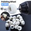 10/20/30Pcs 3mm Felt Grinding Sanding Head Mini Polishing Brush for Dremel Dril Jade Abrasive Buffing Wheel Shank Cotton Thread