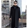High-end Cashmere Coat Winter New Middle-aged Gentleman Woolen Coat Long Fox Fur Collar Windbreaker for Men