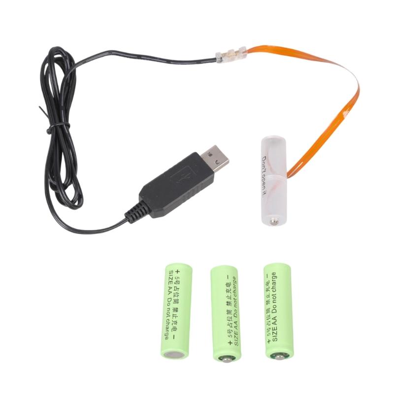 Шнур-преобразователь с питанием от USB 6 В (1 м/2 м) для замены 4 батареек по 1,5 В 2 А, адаптер не требуется, сверление не требуется