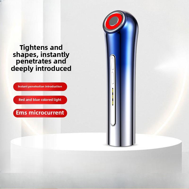 Косметический прибор для дома Глубокий лифтинг и укрепление лица Микротоковая насадка с красным и синим светом Косметический прибор для лица