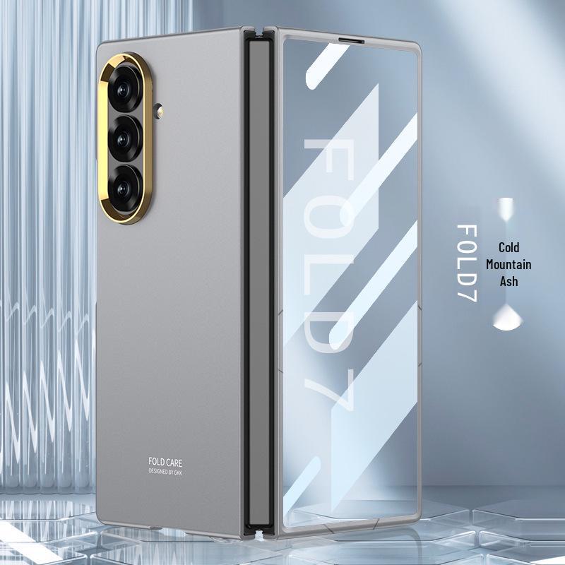 Женский матовый чехол-накладка с ощущением кожи для Samsung Z Fold7, трансграничный