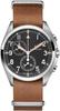 Часы Khaki Pilot Pioneer Chrono с черным циферблатом, кварцевые, водонепроницаемые, 100 м, хронограф из телячьей кожи H76522531 коричневые [Hamilton] мужские [Товар]