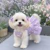Adjustable Thin Pet Suspender Dress Bone Pocket Decor Layered Ruffle Dress Soft Breathable Summer Pets Sweet Princess Outfit