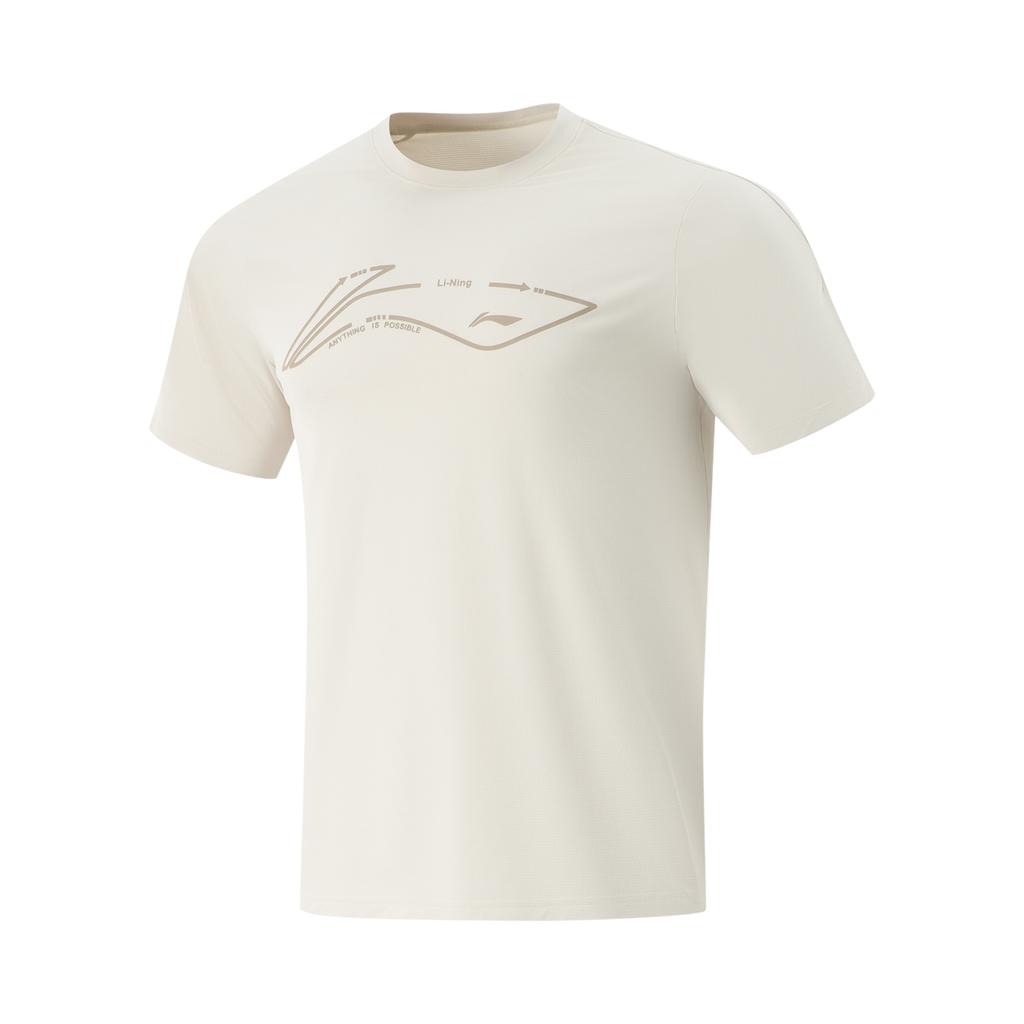 Мужская футболка Li Ning с травяным чаем, цвет серо-серебристый, ATSV267-4