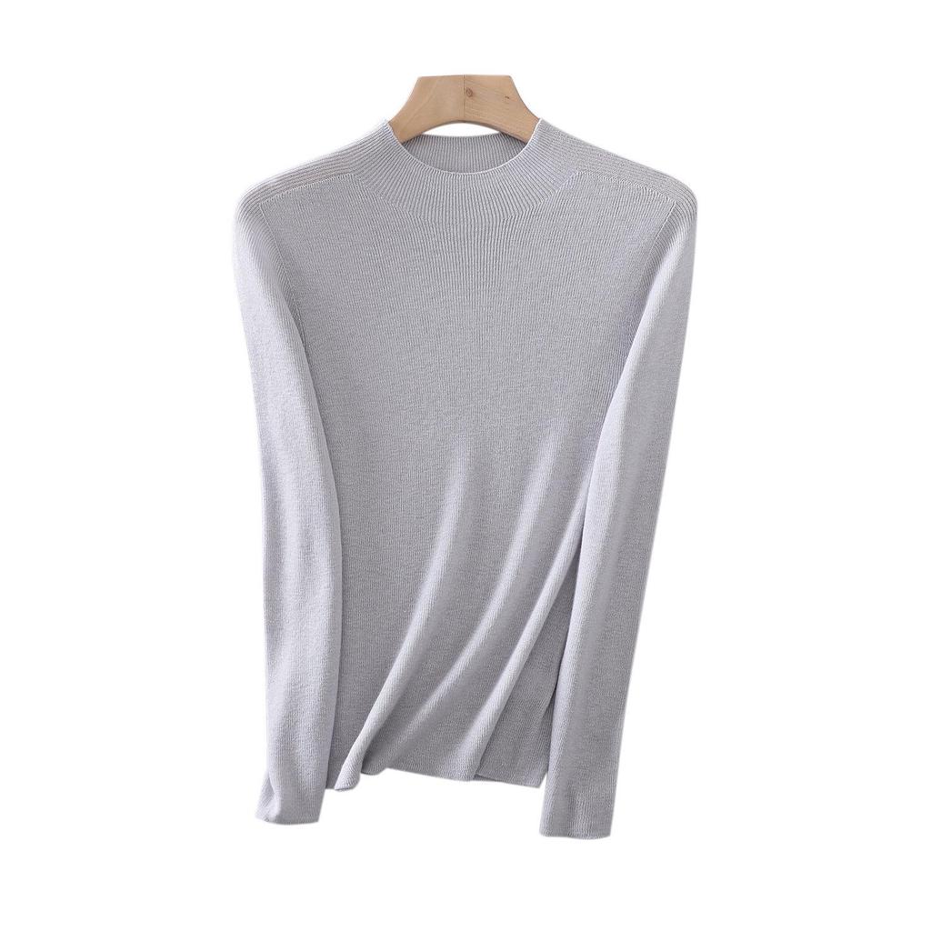 Skin-Friendly Seamless Merino Wool Base Layer Knitwear - Half & Full High Neck