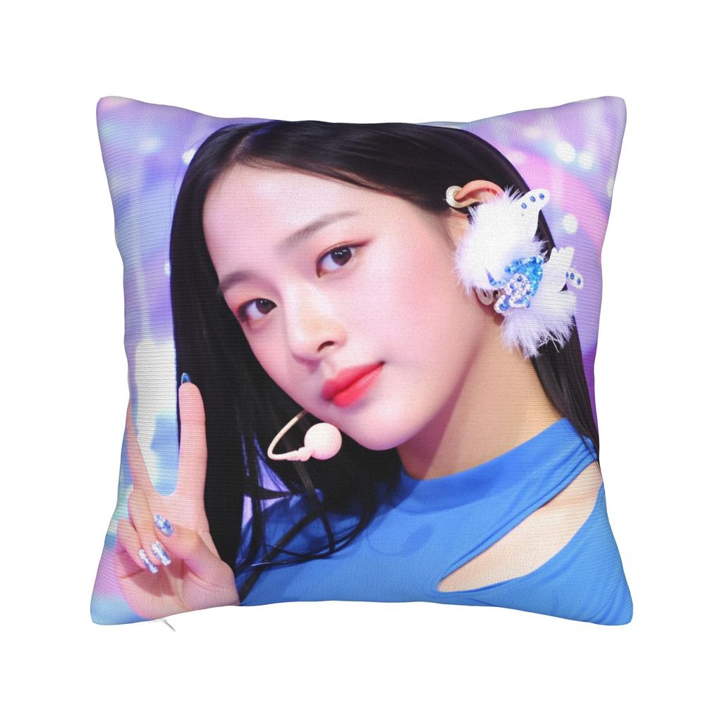 Kpop Style Girl Minji Bunnies Art Pillow Case Novelty Pillow Cover Soft Pillowcases For Couch Sofa Bedroom