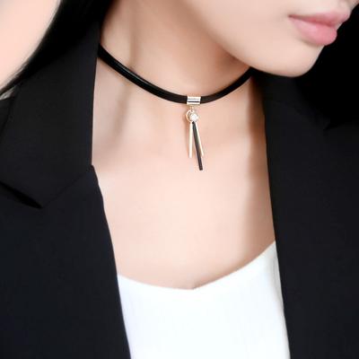 Сексуальный чокер с кисточками женская модная короткая цепочка на ключицы простая шейная бижутерия шейный ремешок