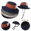 Wide Brim Fisherman hat Anti-UV Panama Hat Large Mountaineering Caps  Camping