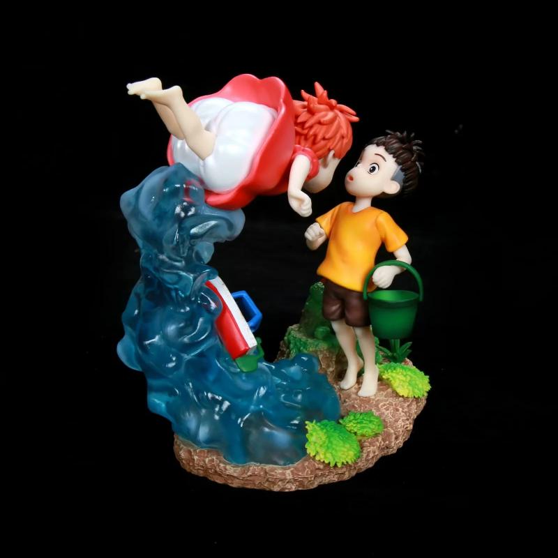 Ponyo On The Cliff Anime Figure Ponyo Figure Pvc Gk Statue Figurine Model Doll Collection Room Decora Desk Toys Gift