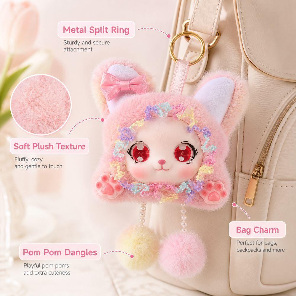 Handmade Plush Doll Keychain Pom Pom Dangles Plush Toy Pendant Doll Bag Charm  Handbag Decoration