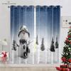 Занавески с рождественскими огнями, снеговик, снежинки, 3D-печать, украшение для праздничной вечеринки, можно сделать на заказ, 2 шт.