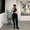 Брюки-карго женские Harajuku черные брюки с высокой талией уличная одежда в стиле хиппи
