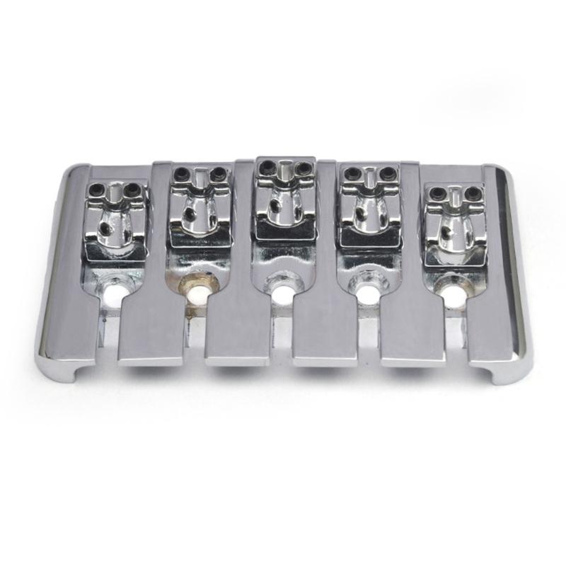 5 Strings Bass Bridge Vintage Locked Saddles Bass Bridge Bottom Through String