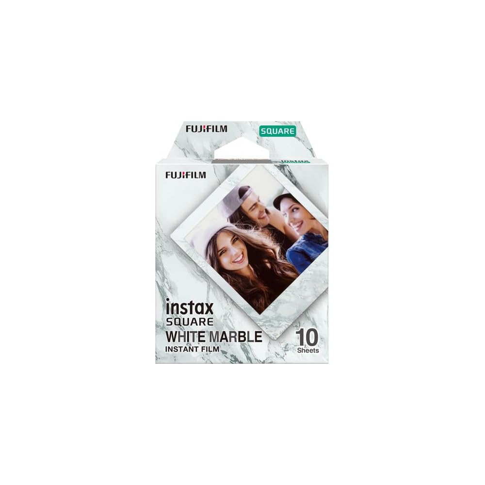 Fujifilm Square Instant Film Variety Pack – Rainbow, Sunset, Monochrome, Black, White, Marble – 5 Styles, 10 Sheets Each – Compatible with Instax Squa