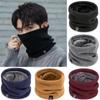 Women Men Soft Knitted Neck Warmer Sport Scarf Face Mask Winter Scarves Skating Running Warm Wool Fur Thick Men Neck Scarves