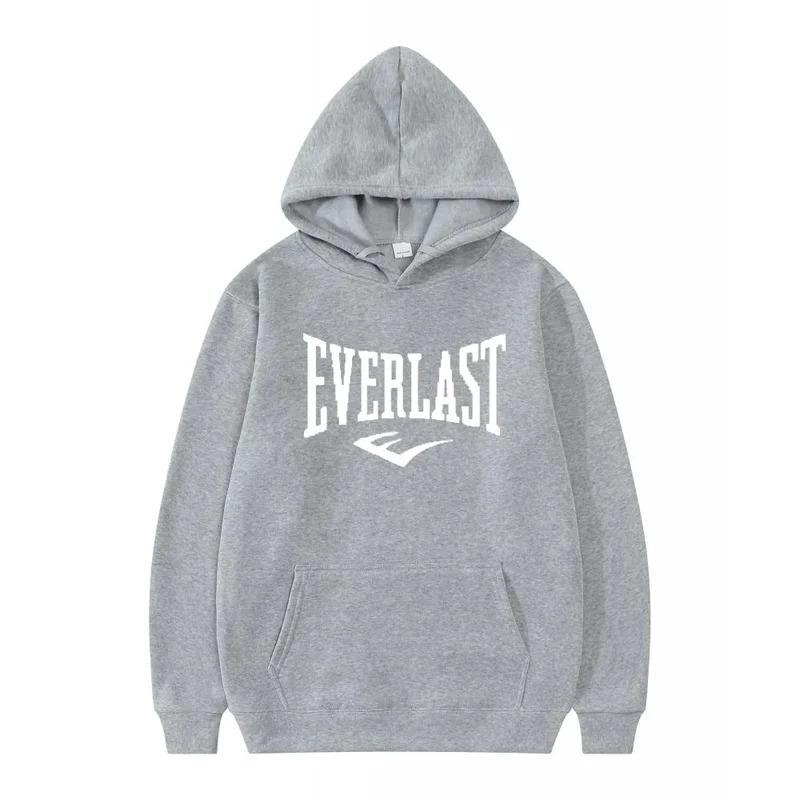 Мужская спортивная рубашка с капюшоном EVERLAST, новая коллекция весна-осень, удобная, для активного отдыха и бега в уличном стиле.