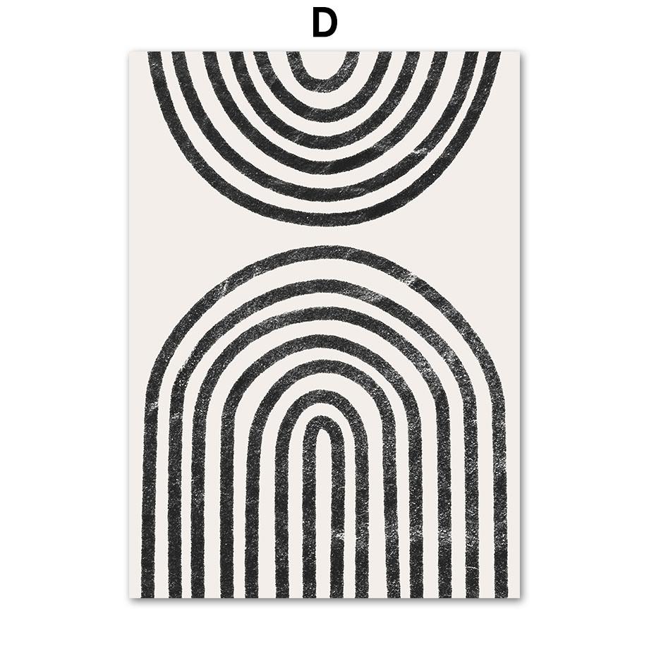 Солнечные листья Радуга Абстрактная геометрия Бохо Скандинавская настенная живопись Галерея постеров и принтов Настенная картина для декора гостиной