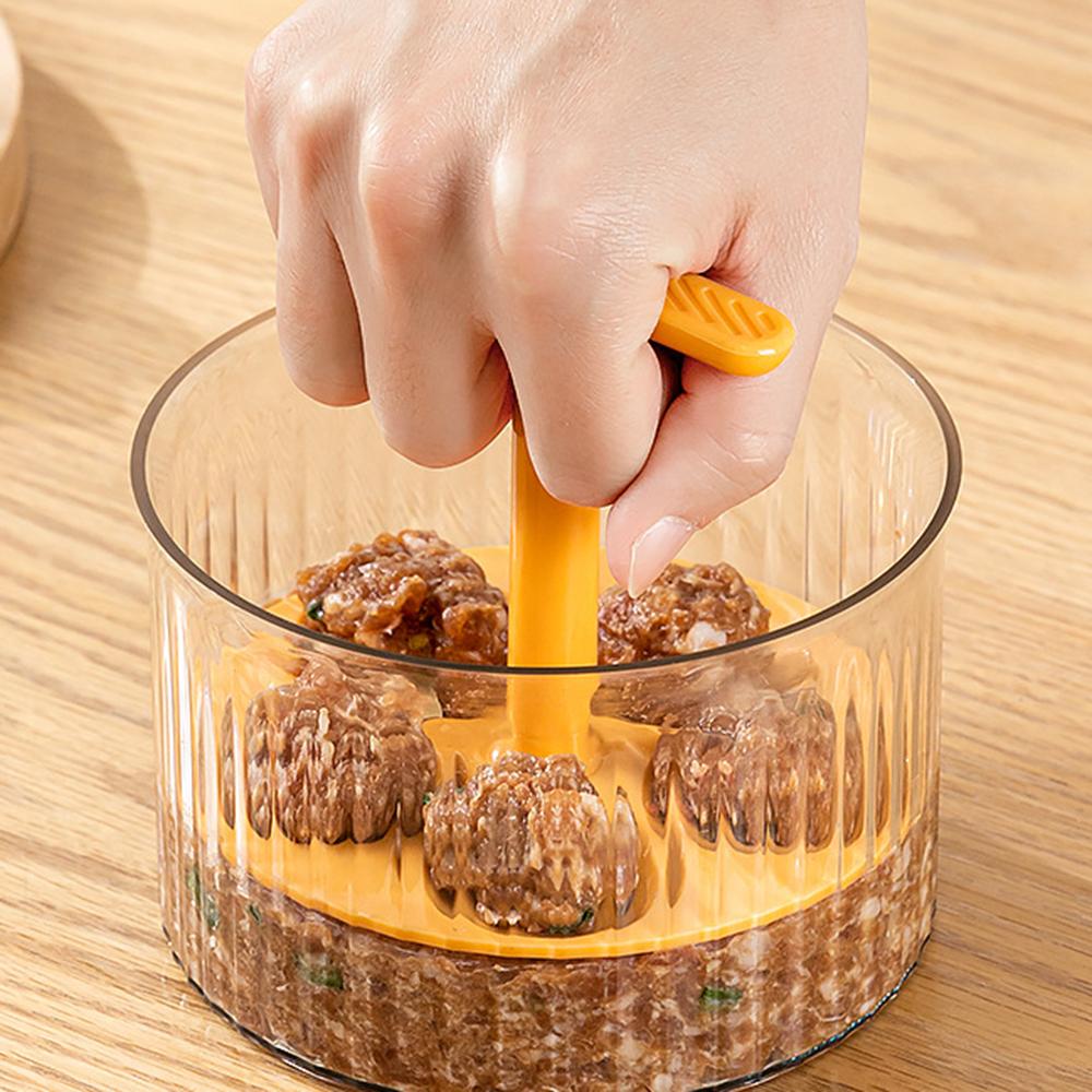 Инструмент для приготовления фрикаделек своими руками, Бытовая ручная машинка для формирования фрикаделек с контейнером для рыбных/креветочных шариков, Экономящий время инструмент для приготовления фрикаделек