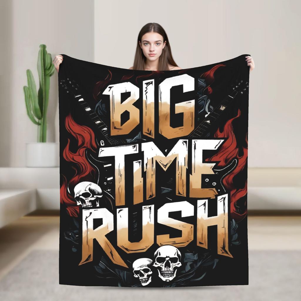 Big Time Rush Band  Flannel Blanket Winter  Super Soft Throw Blanket for Girls Boys Outdoor Funny Bedspread Sofa Bed Cover